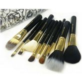 Kit 10 pincéis - Réplica M.A.C + Case floral